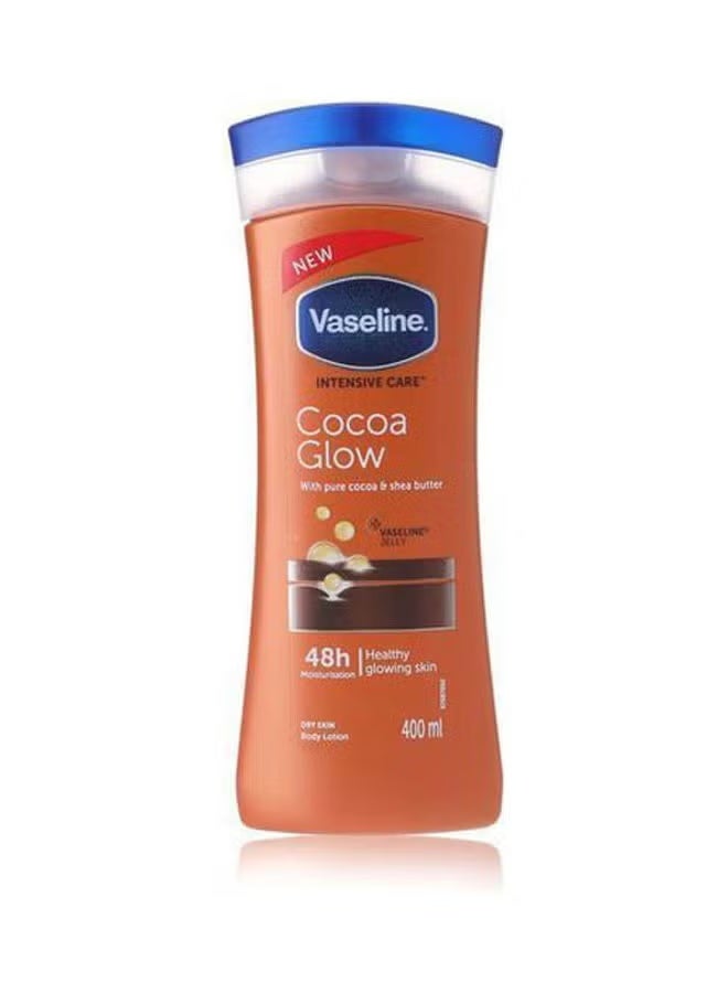 Vaseline Glow Body Lotion With Pure Cocoa And Shea Butter White 400ml - Image 2